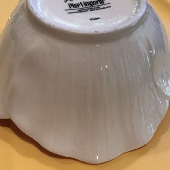 PIER 1 - Two (2) Red Yellow Flower Bowls Ice Cream Dishes - Picture 9 of 16